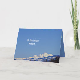 Winter Solstice. Snowy Mountain Winter Scene Kaart
