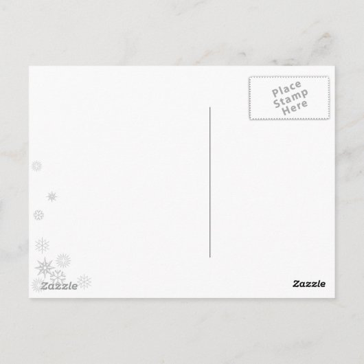 Winter Solstice Snowy Scene Yule Briefkaart (Achterkant)