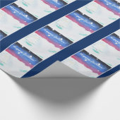 Winter Solstice Snowy Scene Yule Cadeaupapier (Hoek)