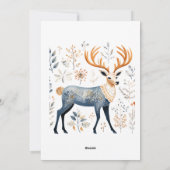 Winter Solstice Stag Yuletide Feestdagenkaart (Achterkant)