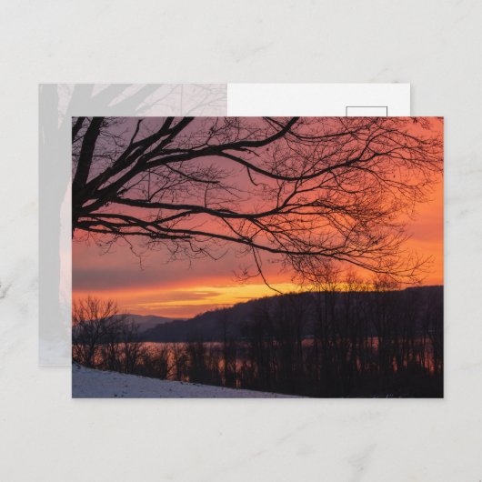 Winter Solstice Sunset Briefkaart (Voorkant / Achterkant)