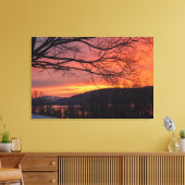 Winter Solstice Sunset Canvas Afdruk (Insitu (Woonkamer))
