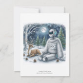 Winter Solstice Tech AI Robot Holiday Kaart (Achterkant)