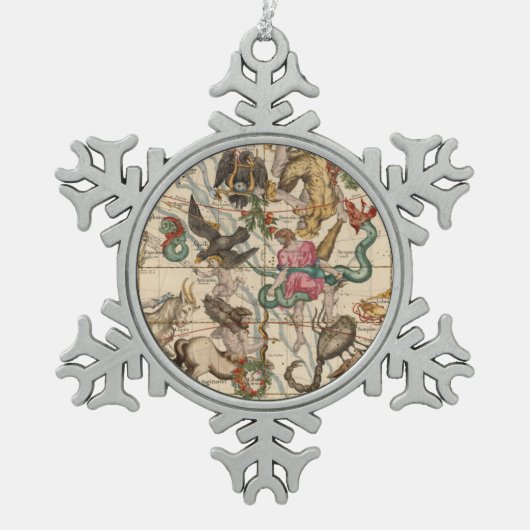 Winter Solstice Tin Sneeuwvlok Ornament (Voorkant)