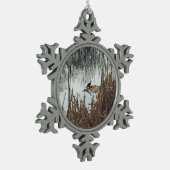 Winter Solstice Tin Sneeuwvlok Ornament (Links)