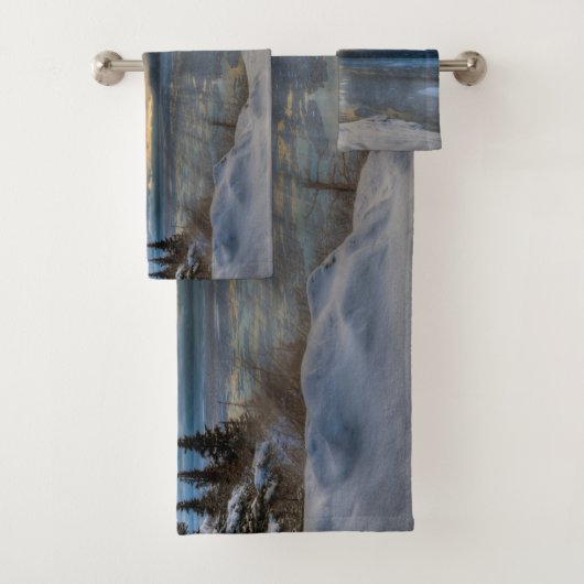 Winter Solstice Turnback Arm Bad Handdoek (Insitu)