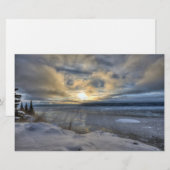 Winter Solstice Turnback Arm Briefpapier (Voorkant / Achterkant)
