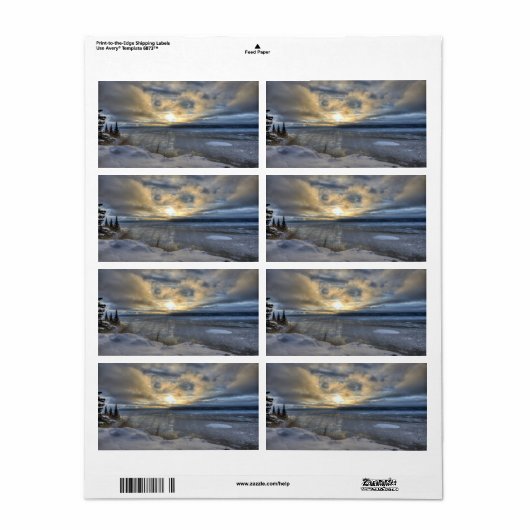 Winter Solstice Turnback Arm Etiket (Full Sheet)