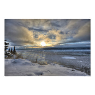 Winter Solstice Turnback Arm Foto Afdruk