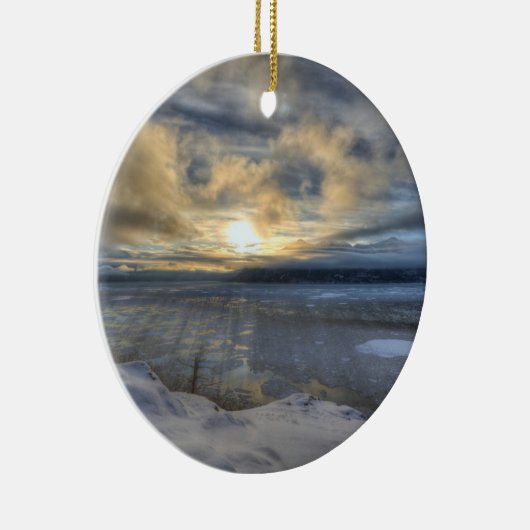 Winter Solstice Turnback Arm Keramisch Ornament (Rechts)