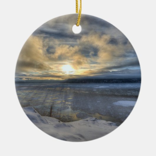 Winter Solstice Turnback Arm Keramisch Ornament (Voorkant)