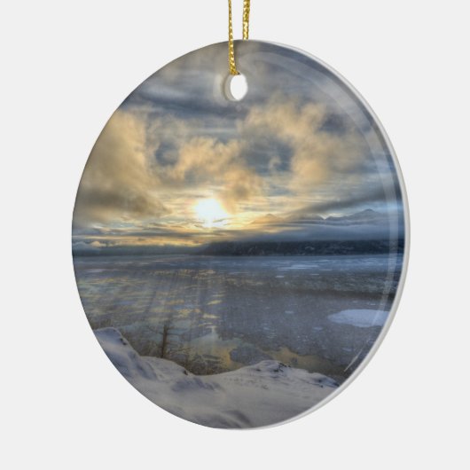 Winter Solstice Turnback Arm Keramisch Ornament (Links)