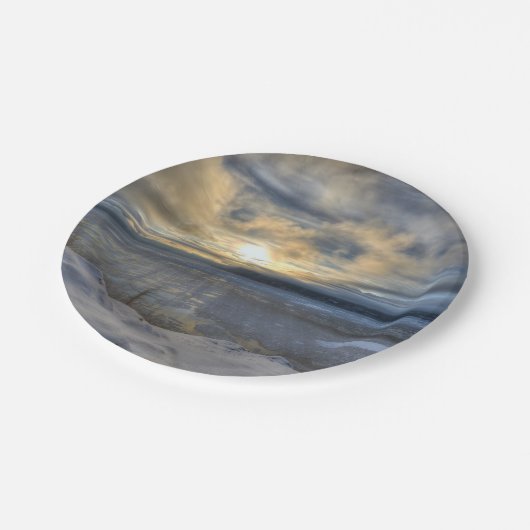 Winter Solstice Turnback Arm Papieren Bordje (Gekanteld)