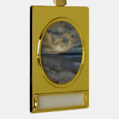 Winter Solstice Turnback Arm Verguld Banner Ornament (Rechts)