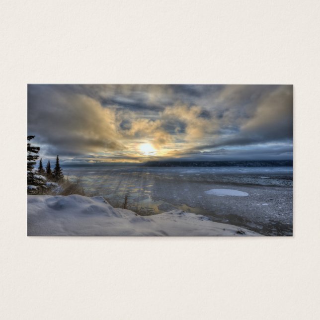 Winter Solstice Turnback Arm Visitekaartjes (Voorkant)