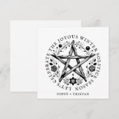 Winter Solstice Twig Star Pentacle Wicca Feestdagenkaart (Voorkant / Achterkant)