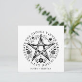 Winter Solstice Twig Star Pentacle Wicca Feestdagenkaart (Staand voorkant)