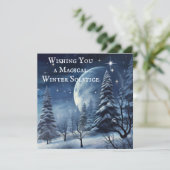 Winter Solstice Vakantie Groeten Kaart (Staand voorkant)