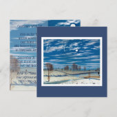 Winter Solstice Vakantie Uitnodiging - Maanverlich (Voorkant / Achterkant)