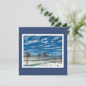 Winter Solstice Vakantie Uitnodiging - Maanverlich (Staand voorkant)