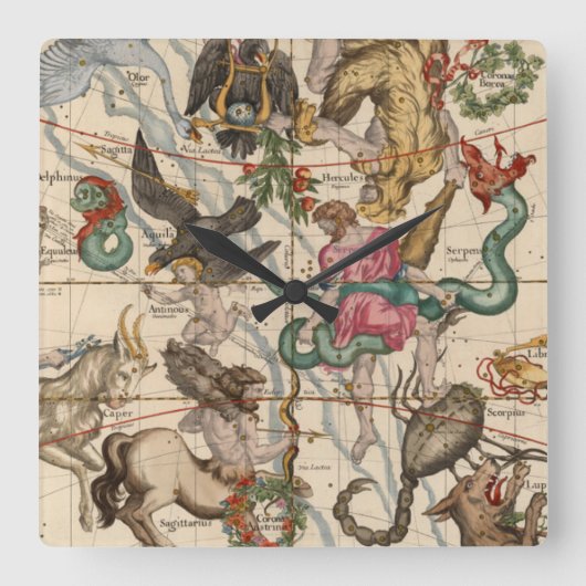 Winter Solstice Vierkante Klok (Voorkant)