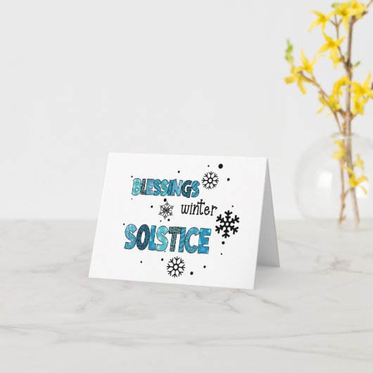 Winter Solstice Wenskaart Kaart (Gele Bloem)
