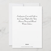 Winter Solstice Wolf & Mountains Pagan Sabbat Feestdagenkaart (Achterkant)