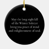 Winter Solstice Wolf Owl en Winter Moon Keramisch Ornament (Achterkant)