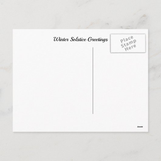 Winter Solstice Wolf Wolves Crescent Moon Yule Feestdagenkaart (Achterkant)