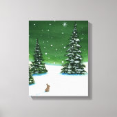 Winter Solstice Wonder Rabbit Art beroemd gemaakt Canvas Afdruk (Voorkant)