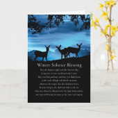 Winter Solstice Yule Blessing in Natuur Kaart (Gele Bloem)