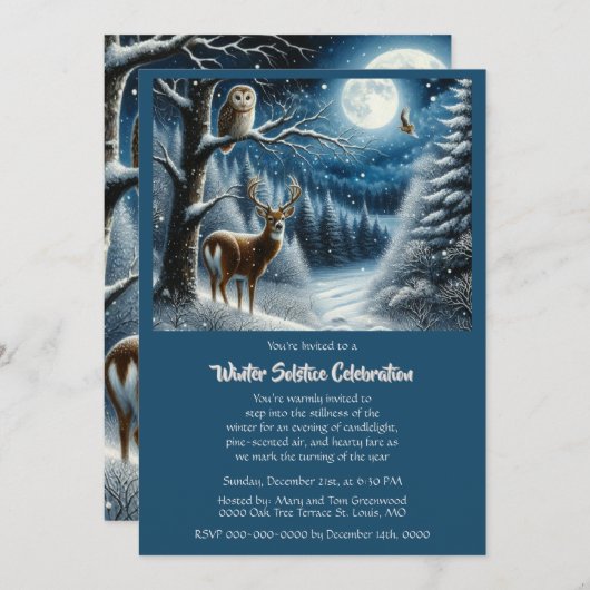 Winter Solstice Yule Celebration Kaart (Voorkant / Achterkant)