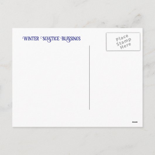 Winter Solstice Yule Foxes in Snow Feestdagenkaart (Achterkant)