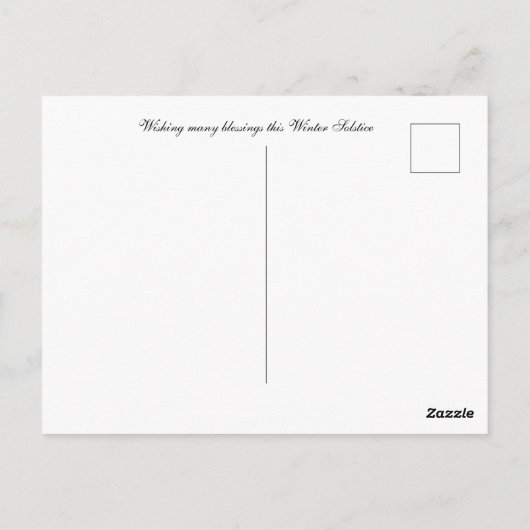 Winter Solstice Yule met dolfijnen Briefkaart (Achterkant)