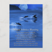 Winter Solstice Yule met dolfijnen Briefkaart (Voorkant)