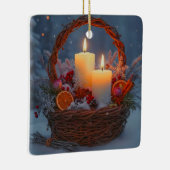 Winter Solstice Yule Specerijen Kaarsen Keramisch Ornament (Rechts)