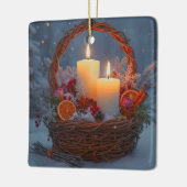 Winter Solstice Yule Specerijen Kaarsen Keramisch Ornament (Links)