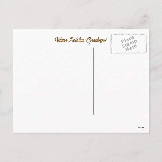 Winter Solstice Yule Uilen Sneeuw Feestdagenkaart (Achterkant)
