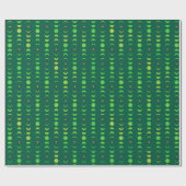 Winter Solstice Yule Wicca Maan Fasen Rood Groen Cadeaupapier (Vlak)