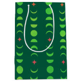 Winter Solstice Yule Wicca Maan Fasen Rood Groen Medium Cadeauzakje (Voorkant)