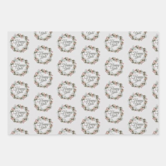 Winter Solstice Yule Wrapping Paper Set van 3 (Voorkant 2)