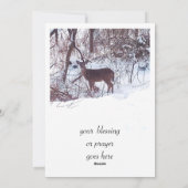 Winter Solstice zegening met herten Feestdagenkaart (Achterkant)