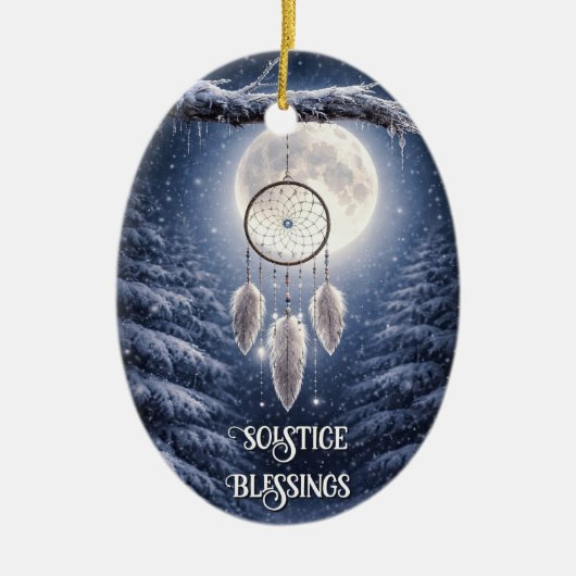 Winter Solstitium Joelfeest Droomvanger Keramisch Ornament (Voorkant)