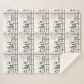 Winter Soltice Boerderij Sherpa Blanket Deken (Voorkant (horizontaal))