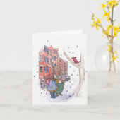 Winter Song Holiday Kaart (Gele Bloem)