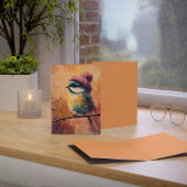 Winter Songbird in Knit Hat | Tumbleweed Greeting Kaart