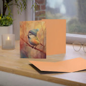 Winter Songbird in Knit Hat | Wax Flower Greeting Kaart