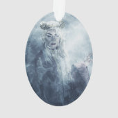 Winter Sorceress Fantasy Snow Queen Witch Ornament (achterkant)