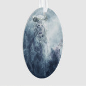 Winter Sorceress Fantasy Snow Queen Witch Ornament (voorkant)