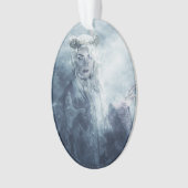 Winter Sorceress Fantasy Snow Queen Witch Ornament (voorkant)